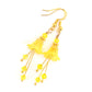 Yellow Bell Flower Earrings - Chic Brico