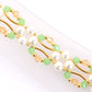 Jade Green, Gold Crystal and Pearl Hex Block Link Bracelet - Chic Brico