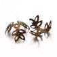 3-Petal Leaf Antique Bronze Iron Filigree Flexible Bead Cap - Qty 20, 50 or 100 - Chic Brico