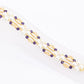 Purple Amethyst and Gold Crystal and Pearl Hex Block Link Bracelet - Chic Brico